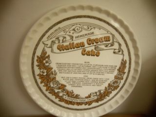 Vintage Italian Cream Cake Royal China Recipe Plate Dish Pan 1983