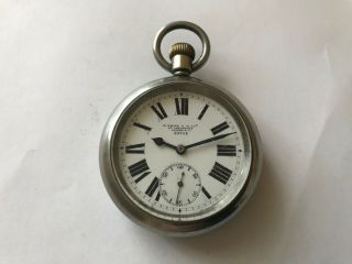 Rare Wwi Officer British Military Issued H.  White & Co London 18s 7j Pocket Watch