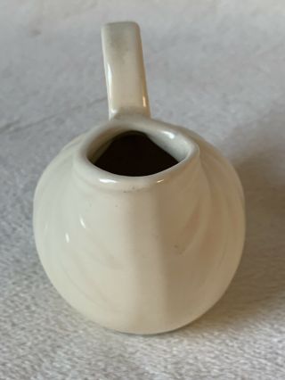 Miniature Shawnee Pottery Vase Pitcher Ivory Cream Marked USA Pottery Vintage 3