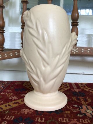 Mccoy ? Usa Pottery Art Deco Era Ivory Cream Art Deco Vase 1938 - 46
