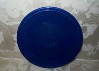 Art Deco Fiestaware Luncheon Plate In The Cobalt Blue Color 9 3/8 " Wow