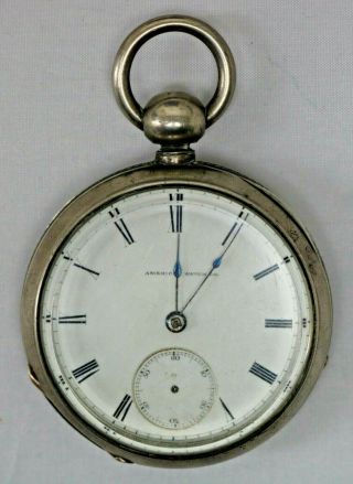As - Is Waltham Model 1857 18s 15j Pocket Watch In A Coin Silver Case
