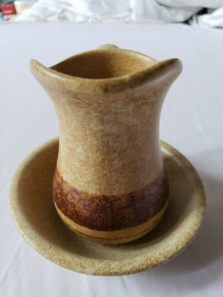 Pottery Craft Usa Stoneware Creamer And Bottom Dish
