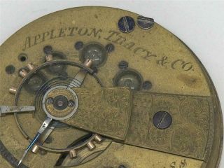 C.  1865 Civil War Era 1857 Waltham Appleton Tracy & Co Pocket Watch,  You Repair