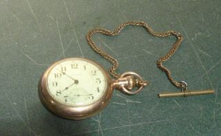 1902 Waltham Size 18s,  17 J,  Gold Plated Pocket Watch Running