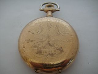 Great Illinois Yellow Gold Filled Hunter Case 16s 17 Jewel Pocket Watch 1911