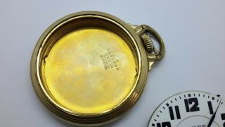 16 size Hamilton 992 Railroad Pocket Watch in Gold filled 10k Wadswor.  Parts Fix 3