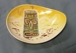 Vintage Sascha Brastoff Mid Century Tiki Or Totem Dish C - 22 California Pottery