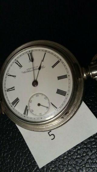 American Waltham Size18 Pocket Watch,  In Coin Silver Hunter Case