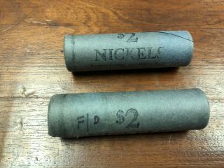 (2) Shotgun Rolls Of 40 Circulated Buffalo Nickels,  One Full Dates,  One No Dates