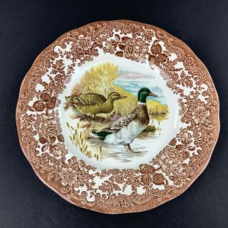Royal Worcester Palissy Game Series Birds 7 " Dessert Bread Plate Mallard Duck
