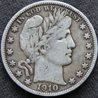 1910 - S Barber Half Dollar 50c | ‐very Good - 544