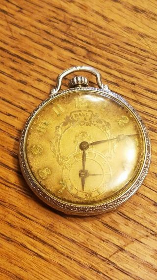Antique Ball Pocket Watch 19 Jewels 14k Gold Filled Elgin Hamilton Waltham