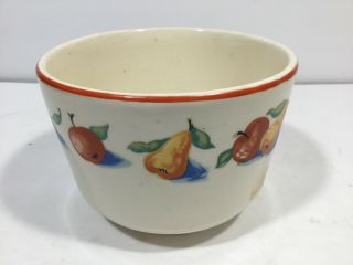 Vintage Harker Pottery,  Appel & Pear Hotoven Cook Ware Ribbed Mixing Bowl