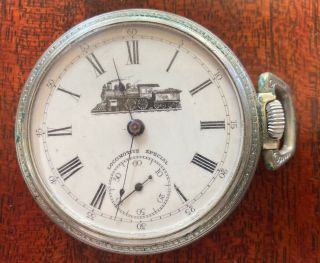 1901 Railroad Locomotive Special 17 Jewel Pocket Watch