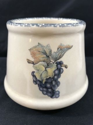 Candle Jar Shade Mini Grapes Fruit Home Garden Party Handcrafted Stoneware 2