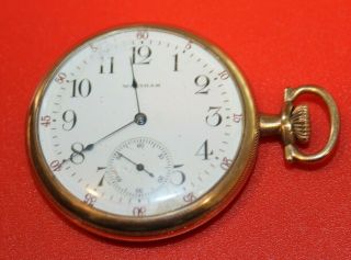 12s 15j 1908 Waltham Model 1894 Gf Open Face Pocket Watch -