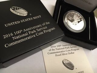 2016 P 100th Anniversary Of The National Park Commemorative Silver Proof Dollar
