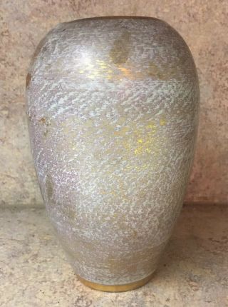 Vintage Stangl Pottery 3989 Antique Gold Turquoise Vase