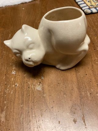 Uhl ? Pottery Mccoy ? Shawnee ? Mini Miniature Cat ? Dog ? Planter Vase
