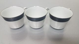 Vintage Noritake Fine China Set Of 3 Espresso / Tea Cups 6883 Sharon Pattern.