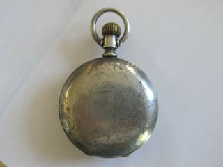 Waltham 18 Size Grade 15 P.  S.  Bartlett Fahys 4 Ounce Coin Silver Pocket Watch