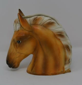Vintage Napco Palomino Horse Head Vase Equestrian