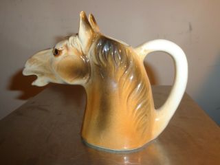 Small Mid Century Ceramic Horse Head Planter Made In Japan