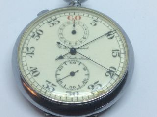 Guinand Lockle Split Seconds Chronograph Pocket Timer Watch