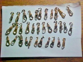33 Old Gold Filled Swivels For Pocket Watch Chains