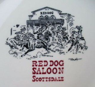 1959 Sterling China Red Dog Saloon Scottsdale Az Defunct 7 ½” Plate
