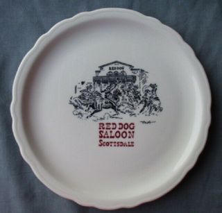 1959 Sterling China RED DOG SALOON Scottsdale AZ defunct 7 ½” PLATE 2
