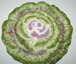 Vintage Fitz And Floyd Classics Le Marche Green & Purple Cabbage Plate 9 1/4 "