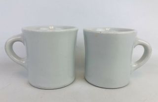 Vintage Pair White Shenango China Coffee Cup Mug Heavy Restaurant Diner Ware