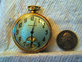 1926 12 Size 21 Jewel South Bend Studebaker 431 Open Face 14k Gf Pocket Watch