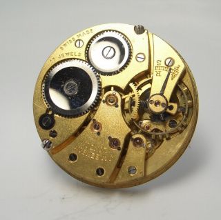 J.  W.  Benson Pocket watch movement 17 jewels w 155 3