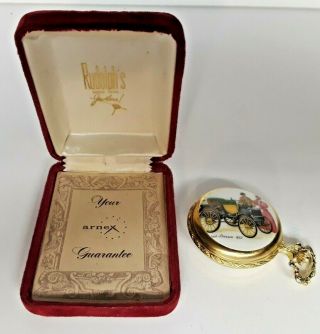 Vintage Arnex 17 Jewels Pocket Watch Swiss Made Automobiles