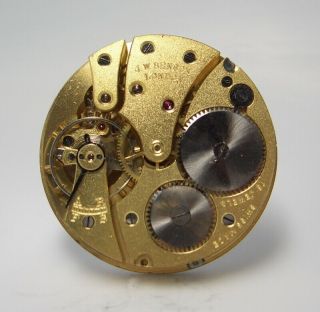 J.  W.  Benson Pocket watch movement 15 jewels w 156 3
