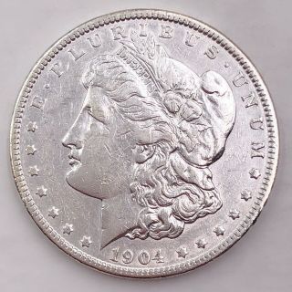 1904 P Morgan Silver Dollar 90 Silver $1 Coin Us W100