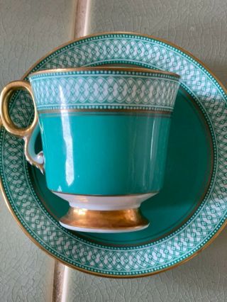 Adderley Fine Bone China,  England Tea Cup and Saucer blue pattern gold trim 2