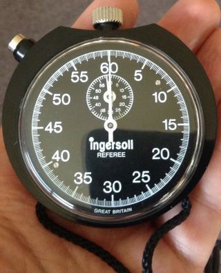 Rebuild Ingersoll Referee 60 Min Rally Timer Watch In Black Abs Case
