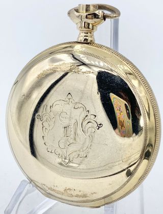1896 Rr Grade Hampden John C.  Duber 18s 17j Pocket Watch In Gf Case