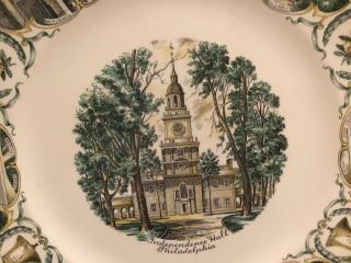 Philadelphia commemorative plate Imperial Salem china History Independence Hall 3
