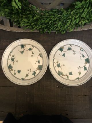 Keltcraft By Noritake Ivy Lane 9180 2 Dinner Plates 10.  5 Inches Made In Ireland