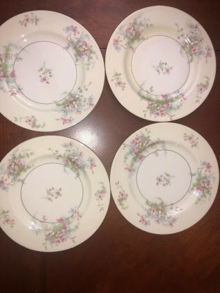 Theodore Haviland York Apple Blossom Salad Plates - Set of 4 3