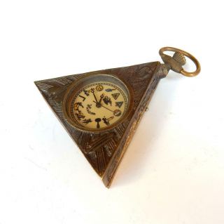 Brass Masonic Freemasons Pocket Watch Hiram 2