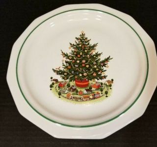Set Of 4 Vintage Pfaltzgraff Christmas Heritage Stoneware Dinner Plates 10 5/8 "