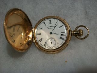 Ladies Waltham American Watch Co Pocket Watch Gold Filled / Plated 3825894 Runs