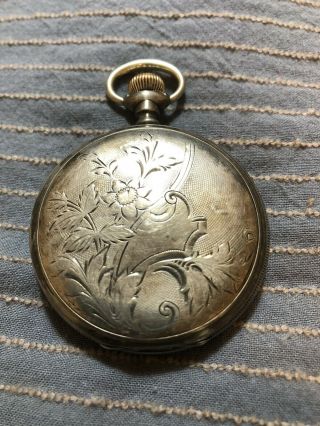 Sterling Silver 16s Hunting Pocket Watch Case For Hamilton,  Waltham,  Etc. ,