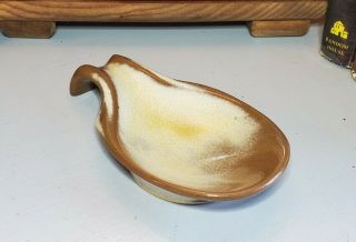 Frankoma 4y Brown And Cream Hanging Stove Top Spoon Rest